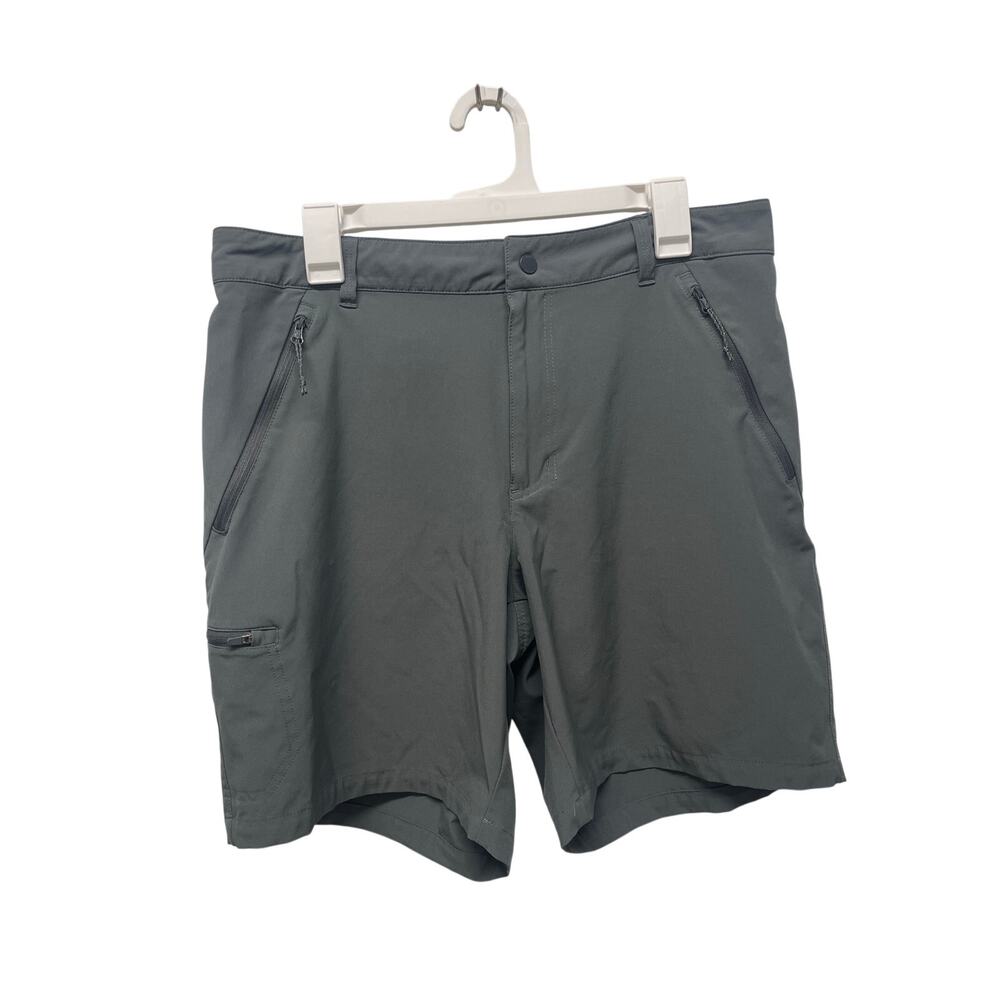 Columbia Men's Cargo shorts zippered pockets 8" inseam stone gray size 36